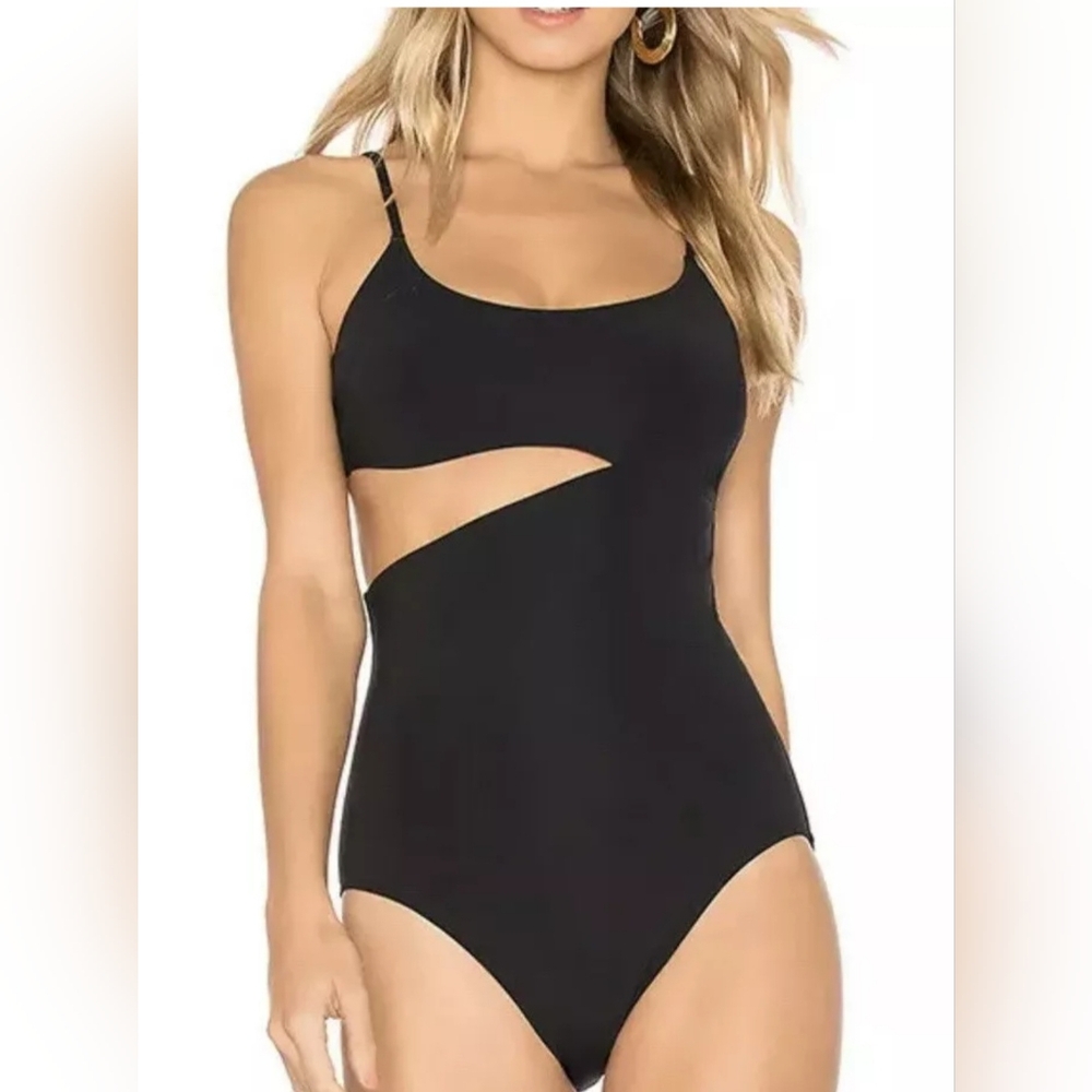 Flagpole New York Bella One-Piece Swimsuit Black Medium Cutout Waist Designer